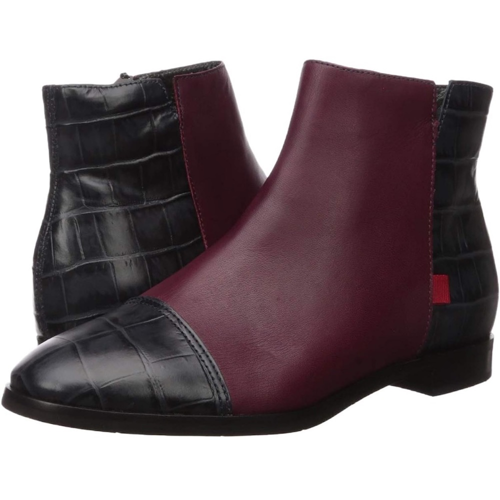 Marc Joseph New York Women's Leather Made in Brazil Ankle Zip Up Herald Boot NEW